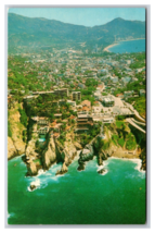 Aerial View Of Cliffs and Bay Acapulco Mexico UNP Chrome Postcard N28 - $3.91