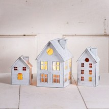 Tin House Set Candle covers in Rustic White Wash - $65.00