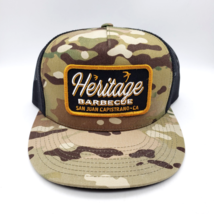 HERITAGE Barbecue Hat Snapback Camo Mesh Baseball Cap San Juan Capistran... - £22.24 GBP