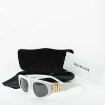 BALENCIAGA BB0095S 012 White/Gold/Gray 53-19-135 Sunglasses New Authentic - £222.78 GBP