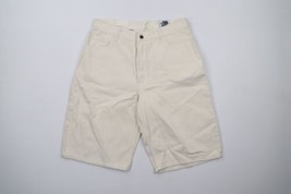 NOS Vintage 90s Streetwear Mens 34 Baggy Loose Fit Denim Jean Shorts Off White - $79.15