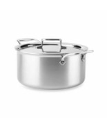 All-Clad BD55508 D5 Brushed 5-Ply Dishwasher Safe 8-qt Stock Pot with Lid - £140.51 GBP