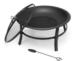 26 Inch Fire Pit for outside Portable Fire Pit Wood Burning Small Fire Bowl - $90.10