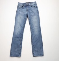 Buckle BKE Mens 32x34 Faded Thick Stitch Jake Stretch Bootleg Denim Jeans Blue - $64.30