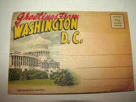 1950s Washington DC Souvenir Photo Postcard Folder Set - £11.84 GBP