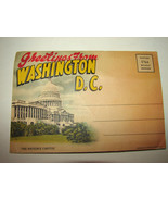1950s Washington DC Souvenir Photo Postcard Folder Set - $14.99