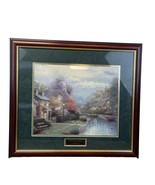 Lamplight Brooke Thomas Kinkade 1998 Classics Ed Framed &amp; Matted Canvas ... - £78.50 GBP