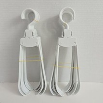 (10) Foldable Plastic Clothes Hangers Anti Stretch Space Saving Travel W... - $10.87