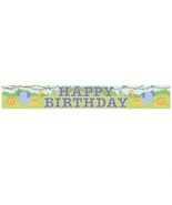 Forest Friends Jungle Safari Animal Kids Birthday Party Decor Foil 6’ Ba... - €2,40 EUR