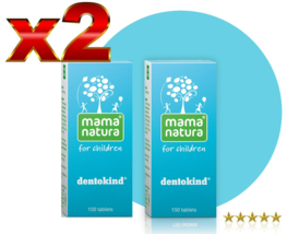 2 PACK Mama Natura Dentokind teething infants and young children x150 tab DHU - £23.48 GBP