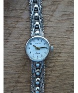 Vintage Geneve Milor Round Sterling Silver Pave Pattern Chain Bracelet W... - £74.07 GBP