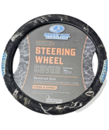 Mossy Oak Fishing Premium Steering Wheel Cover Universal Size Black Durable - $29.99