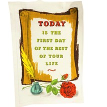 TRI CHEM Liquid Embroidery Picture 19x13 Done Today is the First Day the... - $26.56