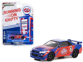 2002 Nissan Skyline GT-R R34 #2 Blue w Red Graphics STP Running on Empty Series - £14.75 GBP