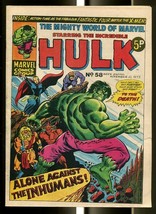 Mighty World Of Marvel #58 1973-HULK-FANTASTIC FOUR-XMEN-KIRBY-UK Comic Fn - £40.05 GBP