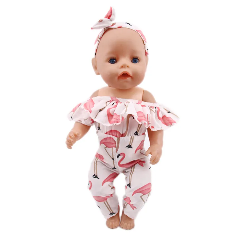 Play Doll Clothes Flamingo Kitty Series Cartoon Animals Dress Shoes For 18 Inch  - £23.18 GBP