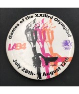 1984 Los Angeles LA LA84 Olympics XXIIIrd Round Pin 2.25&quot; -- Button Pinback - £6.03 GBP