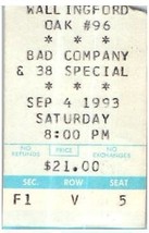 Vintage Bad Company .38 Special Ticket Stub September 4 1993 Wallingford... - $24.74