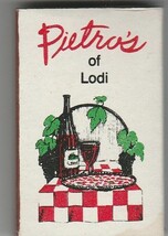 Pietro&#39;s of Lodi ~ Restaurant ~ Vtg Strike on Match Box with local ad &amp; ... - $112.90 MXN