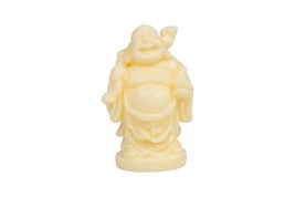 Cute Decorative Resin Off White Buddha Figurine 2&quot; - £7.74 GBP