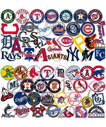 60 Pcs MLB Baseball Stickers All 30 Baseball Logo + 30 Waterproof Vinyl ... - £9.89 GBP