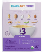 Ready,Set,Food!9 Top Allergens Mix-ins 30 Pks Babies +6 Mo Stage 3 Grow-... - £29.14 GBP
