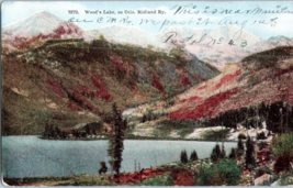 Woods Lake On Colorado Midland Railway  Colorado Postcard - $14.80
