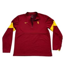Nike USC Pullover Dri-Fit Quarter Zip Jacket Embroidered Logo MEDIUM - $29.65