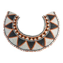 Vintage Navajo Native American Seed Bead Collar Bib Choker Necklace Handmade - £110.92 GBP