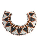 Vintage Navajo Native American Seed Bead Collar Bib Choker Necklace Hand... - £111.75 GBP