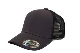 Dark Gray Black - Trucker Hat Cotton Mesh Solid Polo Style Baseball Cap - £14.68 GBP