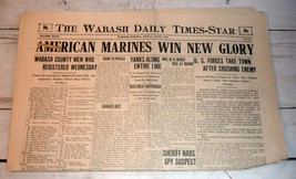 Wabash, IN Daily Times-Star June 7 1918 Harbalathian Sunk, Marines Win G... - £15.44 GBP