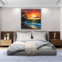 Hawaii Painting, Oil Pastel Themed Beach Painting, Kauai Maui Honolulu Beach Art - £16.61 GBP+