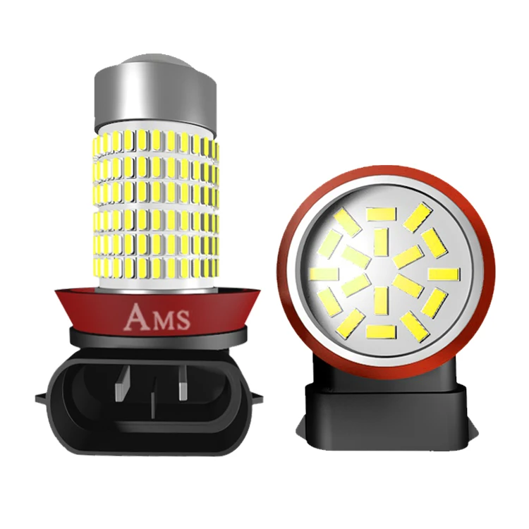 2Pcs  H11 H8 DRL Lamp 144 LED Bulbs Auto Anti Fog Lamps Car Driving Running - £11.27 GBP