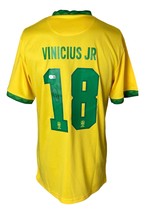 Vinicius Junior Firmado Brasil Camiseta de Fútbol Bas - £189.93 GBP