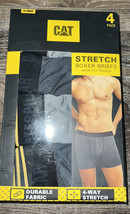 Caterpillar ~ 4-Pair Mens Boxer Brief Underwear Polyester Blend Stretch (C) ~ XL - £20.79 GBP