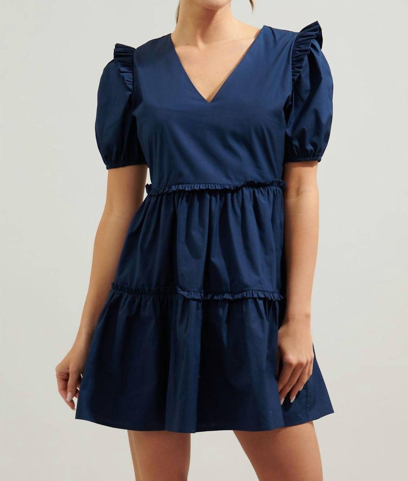 Sugarlips Madrigal Poplin Tiered Mini Dress Size S - $43.56