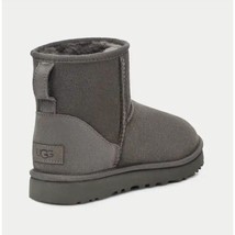 UGG Boots Womans 7 Classic MINI II Genuine Fur Sheepskin Luxury Shoes Gray - £111.36 GBP