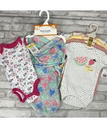Baby Girl 0-3 Months 6 pcs Bodysuits Plush Swaddle Chick Pea and Swiggle... - £18.32 GBP