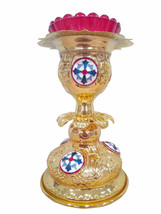 Greek Orthodox Byzantine Style Vigil Oil Lamp Church Altar Proskomedia Candle - £69.20 GBP