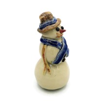 Handmade Ceramic Snowman Figurine, Stoneware Hand Painted Statues &amp; Scul... - £105.71 GBP