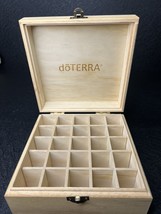 doTERRA Logo Engraved Wooden Essential Oil Storage Travel Box - Holds 25... - $8.97