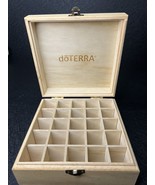 doTERRA Logo Engraved Wooden Essential Oil Storage Travel Box - Holds 25... - £7.02 GBP