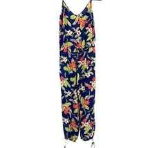 Polo Ralph Lauren Navy Strappy Jumpsuit Polynesian Botanical Print Size Small - £52.56 GBP