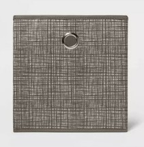 Room Essentials™ ~ 11&quot; Storage Bin ~ Polyester Cube ~ Gray ~ Cross Hatch... - $552.31 MXN