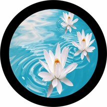 Lotus Flower Spare Tire Cover ANY Size, ANY Vehicle, Camper, RV - £89.49 GBP