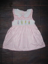 NEW Boutique Fish Lures Girls Pink Striped Sleeveless Dress - £13.79 GBP