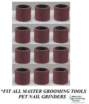 12 Sanding Bands Grinding For Master Grooming Tools Nail Grinder Sleeve Sander - £17.24 GBP