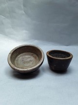 India 19th c hand carved stone spice bowls - £137.29 GBP
