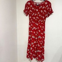 VINTAGE Floral Dress Stretch Womens S Summer Spring Easter Dance 90&#39;s 80&#39;s - $18.50